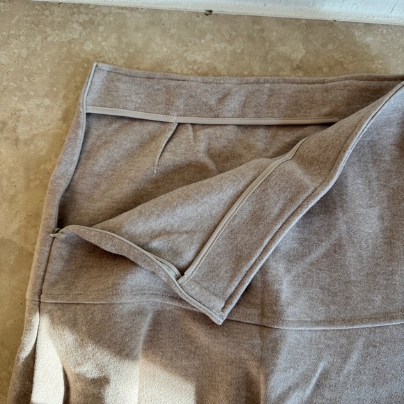 OGL Cashsoft Wool Like Flared Maxi Heather Oatmeal Beige Womens Size XL - Picture 7 of 13